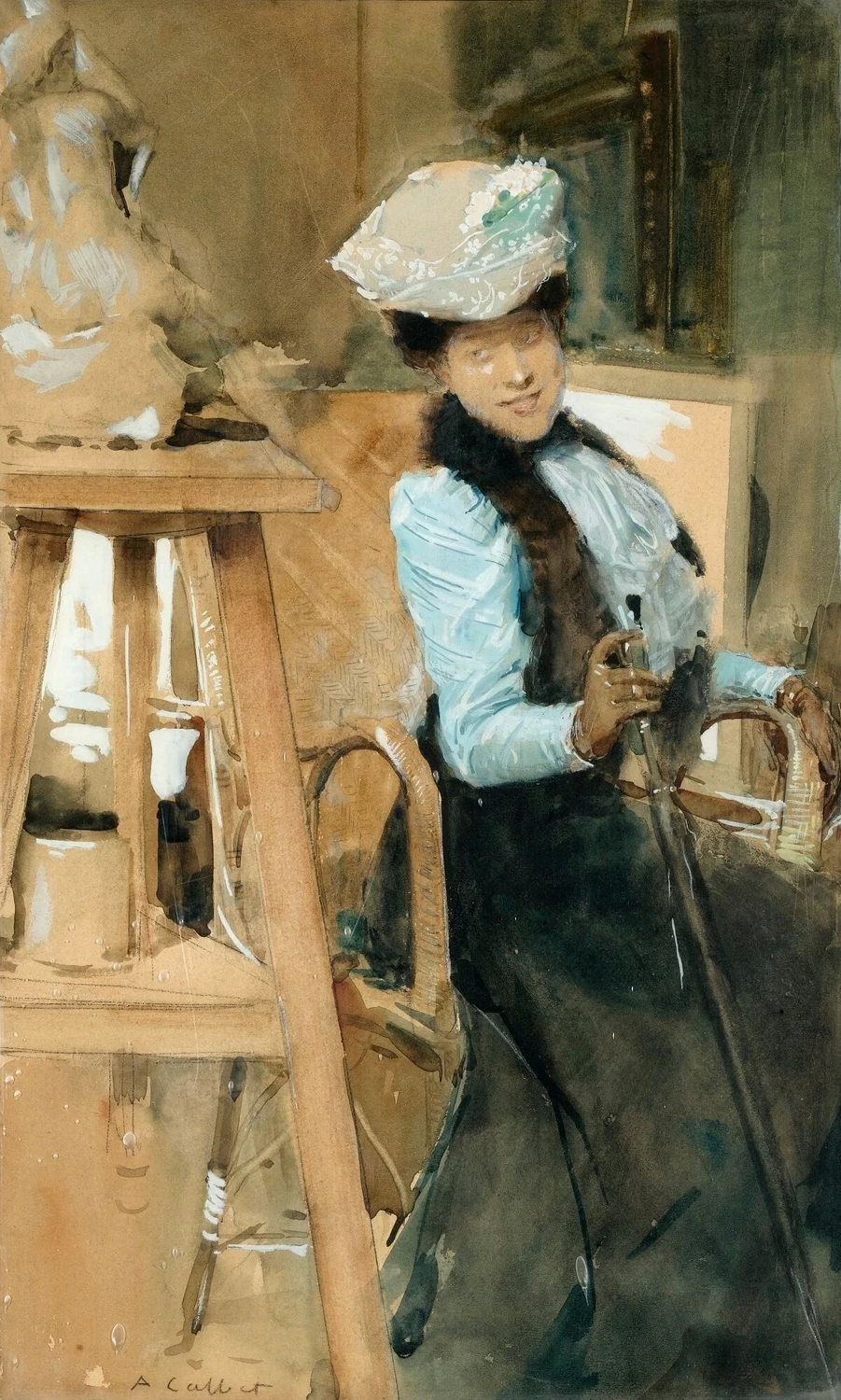 Ritratto di signora nello studio